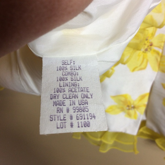 NWT Bigio Collection 2 piece silk sleeveless skirt set. buttercups   Size 6 - Picture 9 of 10